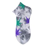 Gråhvit/lilla/grønn